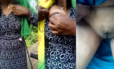 Raste par bade boobs aur chut dikhai dehati lady ne