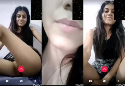 Sexy sharmili ladki videocall pe apne lover ko chut dikha rahi hai