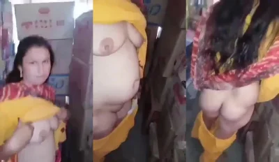 Dukaan mai saaman ke paise ke badle apni boobs or gaand ko dikhaai