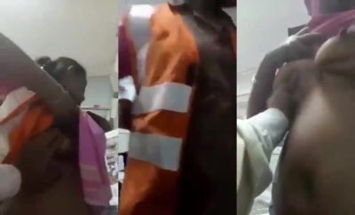 Office ke budhe ne chuchiya dabai kamwali ki